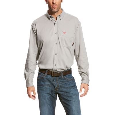 Ariat Work: FR AC Camisa Hombre - Plateadas (NVCZO2617)